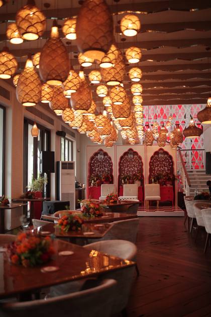 Ceiling and Tablescape — wedding decor — W GOA
